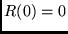 $R(0) = 0$