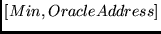 $[Min, OracleAddress]$