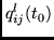 $q_{ij}^l(t_0)$