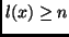 $l(x) \geq n$