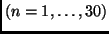 $(n=1, \ldots, 30)$