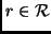 $r \in \cal R$