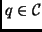 $q \in \cal C$