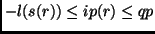 $-l(s(r)) \leq ip(r) \leq qp$