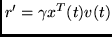 $r' = \gamma x^{T}(t)v(t)$