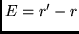 $E= r' - r$