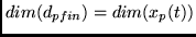 $dim(d_{pfin})= dim(x_p(t))$
