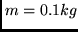 \( m = 0.1 kg \)