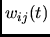 $w_{ij}(t)$