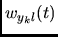 $w_{y_kl}(t)$