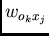 $w_{o_kx_j}$