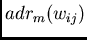 $adr_m(w_{ij})$