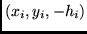 $(x_i,y_i, -h_i)$