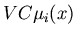 $VC\mu_i(x)$