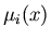 $\mu_i(x)$