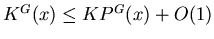 $K^G(x) \leq KP^G(x) + O(1)$