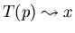 $T(p) \leadsto x$