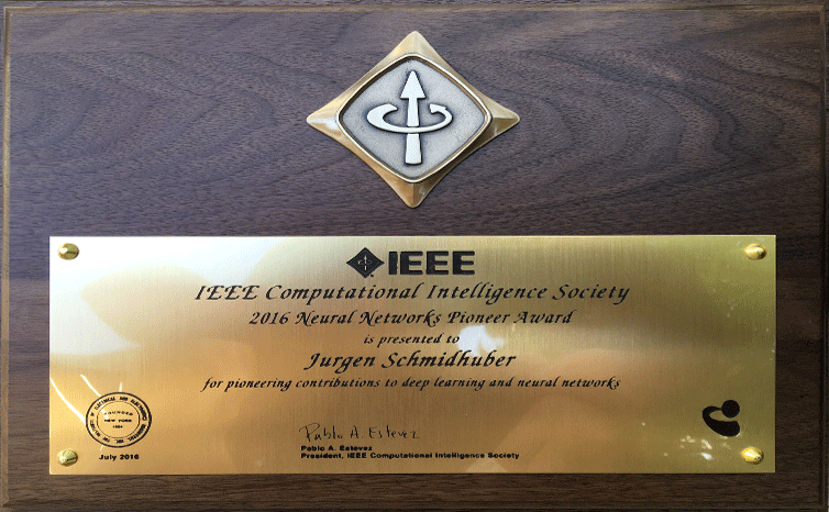 2016 IEEE CIS Neural Networks Pioneer Award Goes to Juergen Schmidhuber