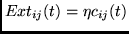 $ Ext_{ij}(t) = \eta c_{ij}(t) $