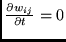 $\frac{\partial w_{ij}}{\partial t} = 0$