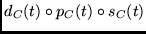 $d_C(t) \circ p_C(t) \circ s_C(t)$