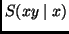 $S(xy \mid x)$