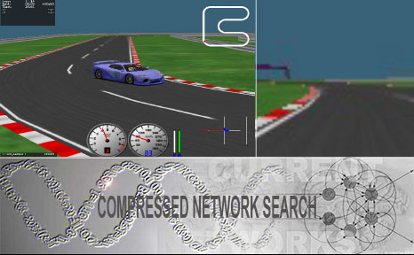 Compressed Network Search Finds Complex Neural Controllers with a Million Weights