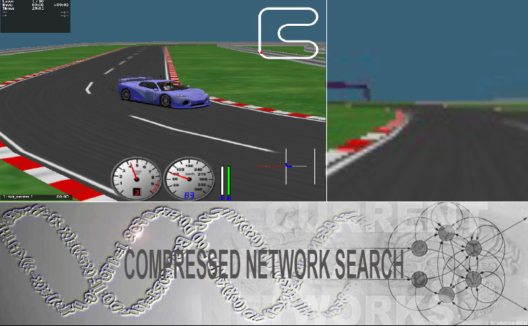 Compressed Network Search Evolves Neural Controllers with a Million Weights