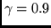 $\gamma = 0.9$