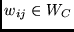 $w_{ij} \in W_{C}$