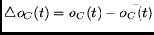 $\triangle o_C(t) = o_C(t) - \bar{o_C(t)}$