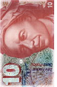 Euler on the 10 Swiss Franc banknote