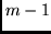 $m-1$