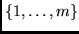 $\{1, \ldots, m \}$