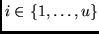 $i \in \{1, \ldots, u \}$