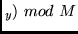 $_y)~mod~M$