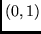 $(0,1)$