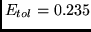 $E_{tol} = 0.235$