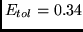$E_{tol} = 0.34$
