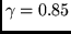 $\gamma = 0.85$