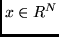 $x \in R^N$