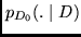 $p_{D_0}(. \mid D)$