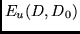 $\displaystyle E_u(D,D_0)$