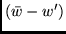 $(\bar w -w')$