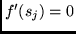 $f'(s_{j}) = 0$