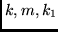 $k,m,k_1$