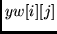 $yw[i][j]$