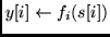 $y[i] \leftarrow f_i(s[i])$