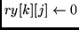 $ry[k][j] \leftarrow 0$