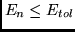 $E_n \leq E_{tol}$